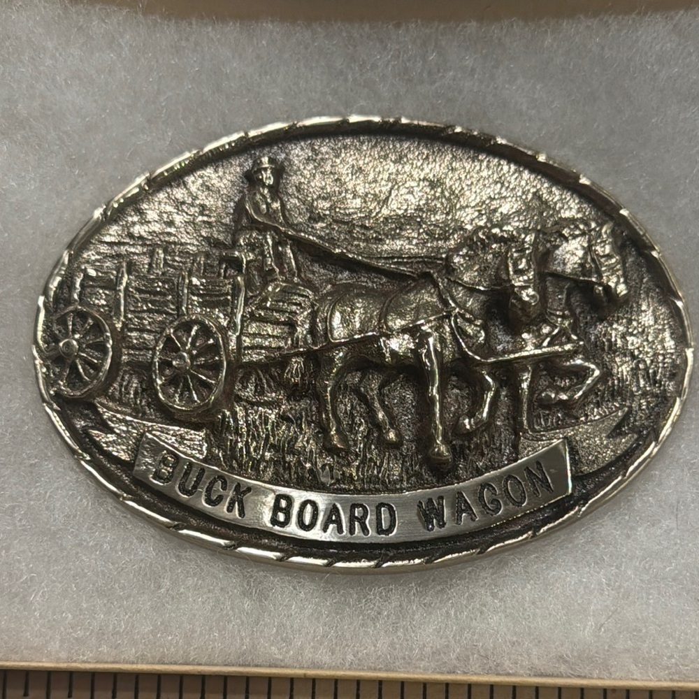 Tony Lama Solid Brass Engraved Belt Buckle